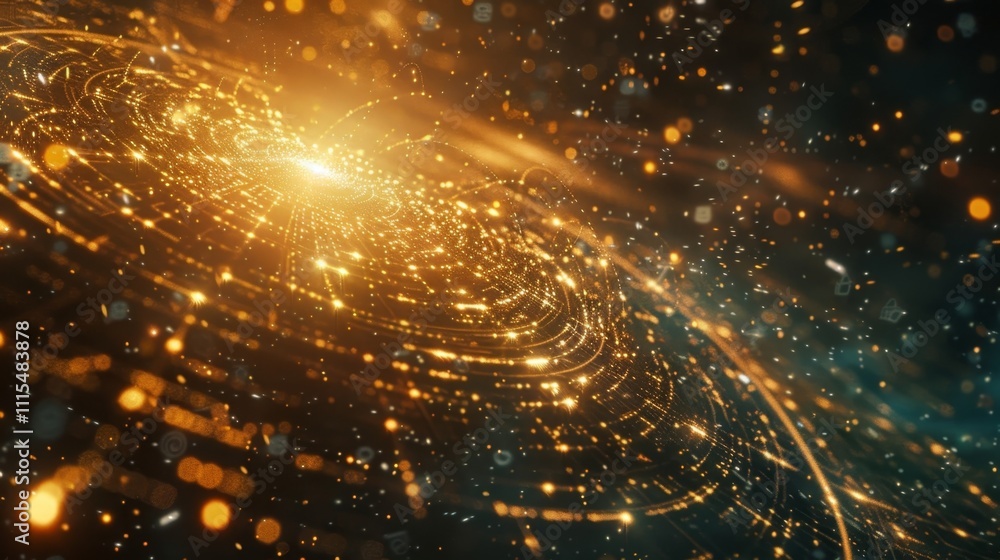 Poster a cosmic symphony with each star contributing its own unique melody to the harmony of the crypto uni