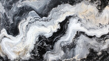 Obraz premium Abstract black, white, and gray marble texture background.