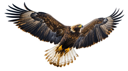 Obraz premium Illustration of a majestic eagle in flight isolated on white background