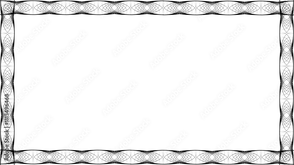 Poster abstract black frame with spiral shape simple design and decorative border for any kind of template