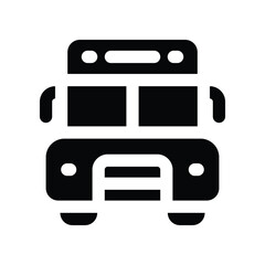 school bus icon. vector glyph icon for your website, mobile, presentation, and logo design.