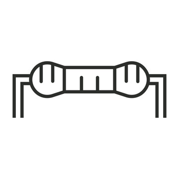 recommend clip art: Resistor icon, Electric component symbol outline icon, editable vector illustration and transparent graphic element. Isolated on white background