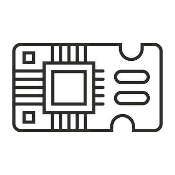 recommend clip art: Electronic circuit icon, Electric component symbol outline icon, editable vector illustration and transparent graphic element. Isolated on white background