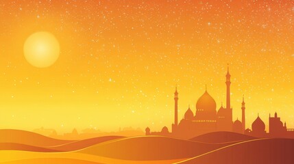 Obraz premium Majestic Mosque Under a Starry Arabian Sky