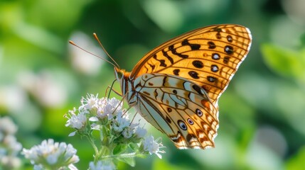 Obraz premium A Stunning Close-Up of a Butterfly on a Flower