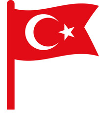 Obraz premium Turkey Flag Crisp Flown