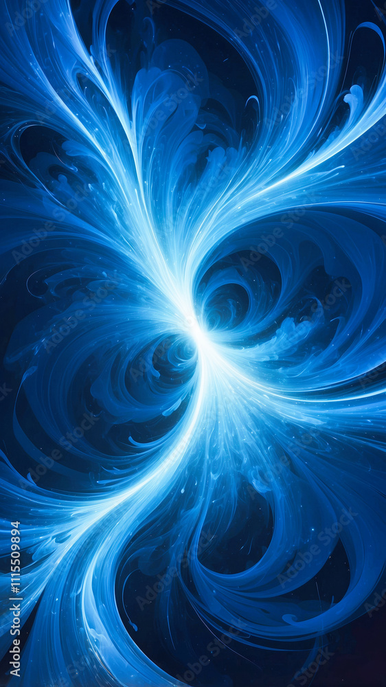 Wall mural blue abstract futuristic technology, cloud and data background