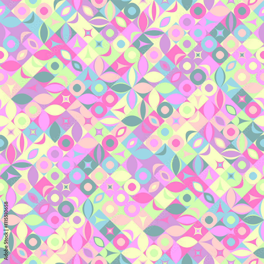 Poster colorful curved shape pattern background - abstract vector design