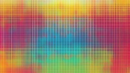 Abstract colorful grid pattern background with blurred texture and vibrant hues.