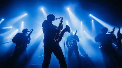 A jazz band in concert