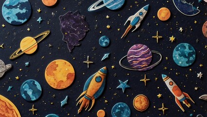 Creative Astronomy Space Art Theme