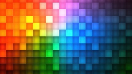 Fototapeta premium Abstract colorful mosaic of vibrant squares.