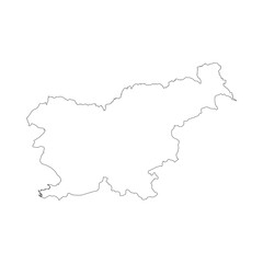 Slovenia blank outline map