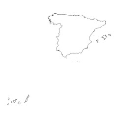 Spain blank outline map