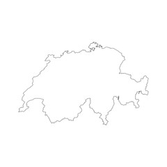 Switzerland blank outline map