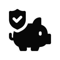 piggy bank icon. vector glyph icon for your website, mobile, presentation, and logo design.
