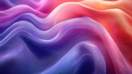Obraz premium Abstract fabric waves in vibrant colors creating a smooth texture.