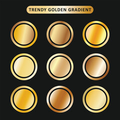 Trendy golden gradient
