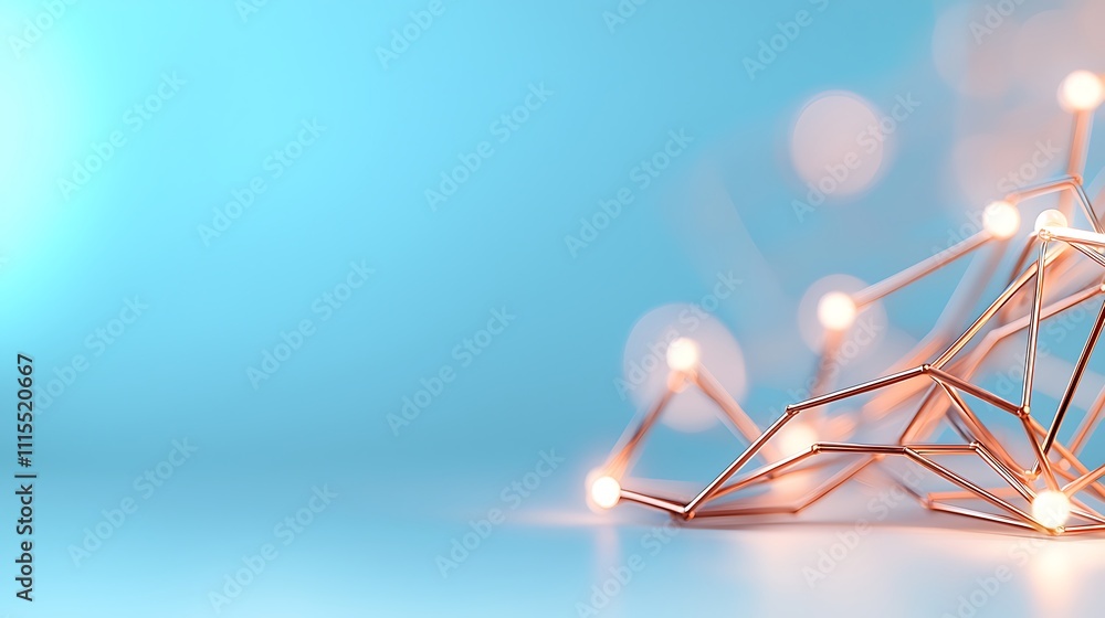 Poster modern design studio dynamic abstract light structures in a minimalist digital art environment