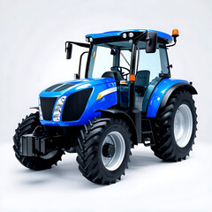 Obraz premium Modern tractor in the field close-up.