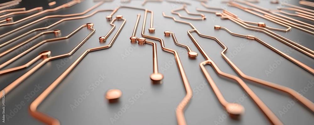 Poster conductive ink made from nanomaterials creating intricate circuits on flexible plastic sheets, set i