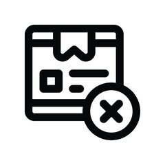 Fototapeta premium reject icon. vector line icon for your website, mobile, presentation, and logo design.