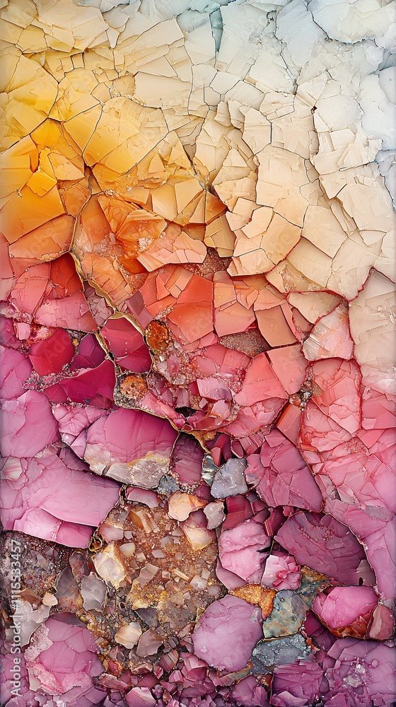 Poster cross-section of a crystal under polarized light, emphasizing its technological applications in dura