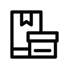 box icon. vector line icon for your website, mobile, presentation, and logo design.