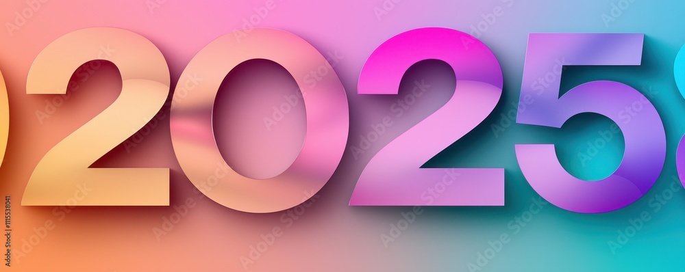 Poster vibrant colorful background with numbers for modern design elements