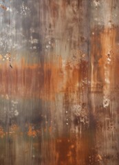 Close-up of corroded metal sheet with scratches and rust spots, scratches, metal texture