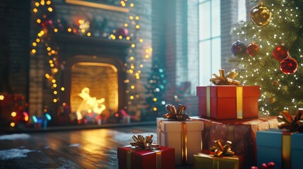 The Cozy Christmas Tree Scene