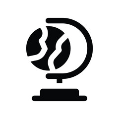 globe icon. vector glyph icon for your website, mobile, presentation, and logo design.