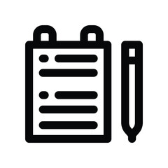 notebook icon. vector line icon for your website, mobile, presentation, and logo design.