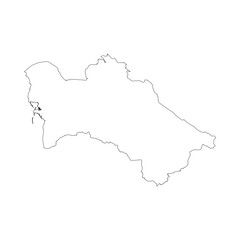 Fototapeta premium Turkmenistan blank outline map
