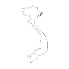 Vietnam blank outline map
