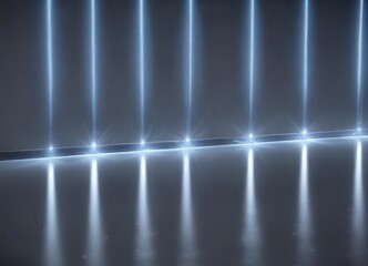 Obraz premium Glittering silver and blue lights against a white , abstract lights, Glittering silver