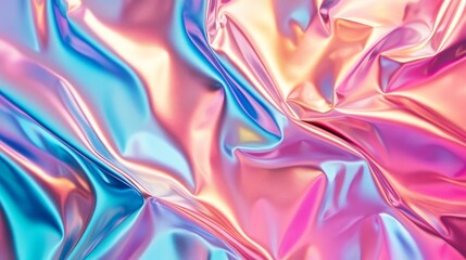 Fototapeta premium Shiny color metallic foil background.