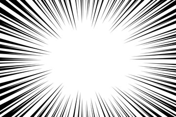 Concentration line. Effect line. 集中線、効果線