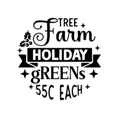 Fototapeta premium Farmhouse Christmas Ornament SVG Design