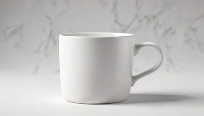 Fototapeta premium Single white coffee mug isolated on white background, white background, object, design, single
