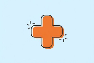 Fototapeta premium Plus Icon for firstaid: Simple and Versatile Design