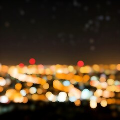 Fototapeta premium Nighttime Bokeh of Urban Landscape 
