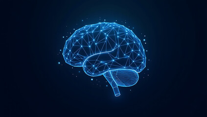 Fototapeta premium Human Brain: Concept of Cerebral and Neuronal Activity in Cognition, Memory, and Learning