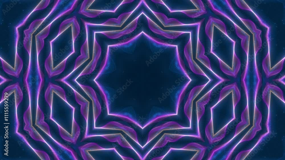 Canvas Prints psychedelic kaleidoscope motion graphic, 4k abstract colorful mandala loop