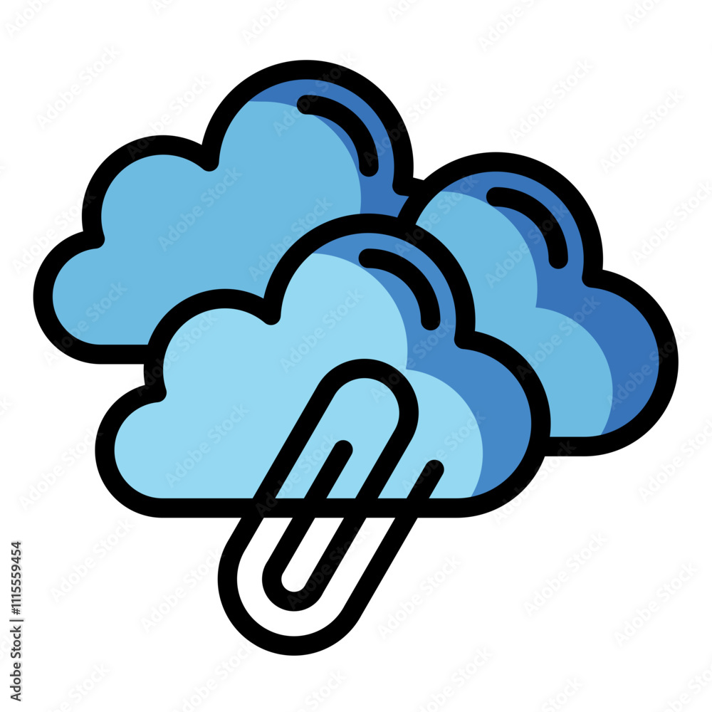 Sticker Cloud Computing Icon