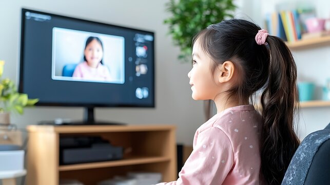 Online learning from a child's perspective cozy home video call education impact