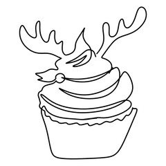 Winter Food Christmas Graphic Design Decoration  Line Art Vector