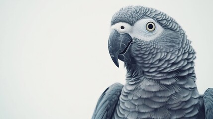 Obraz premium Close-Up Portrait of an African Grey Parrot