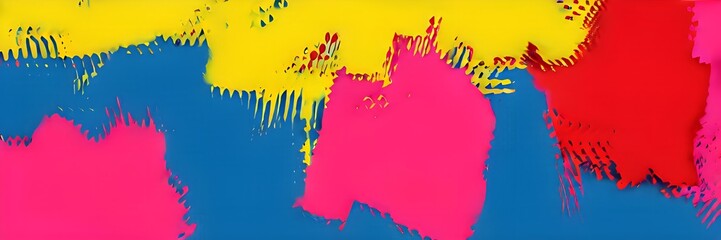Fototapeta premium pop art wallpaper background in blue, yellow, pink and red hues