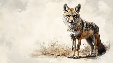 Fototapeta premium Detailed fox running pencil sketch wallpaper images showcasing lifelike artistry